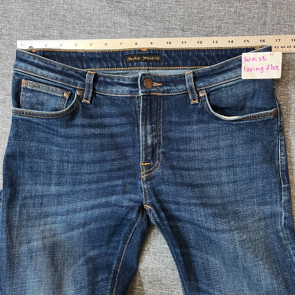 Nudie Skinny Lin Tight Stretch Jeans - Men's Size 34*33 - Blue - Picture 9 of 13